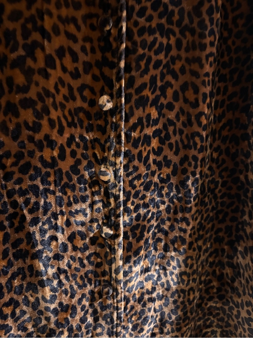 Soft Surroundings Icon Silk
Velvet Poets Leopard Cheetah Tunic Shirt Blouse - Picture 12 of 13